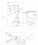 Carburetor Kit - Carburetor Overhaul Rewind Starter Diagram and Parts List for 20G412-0100-E1  Briggs and Stratton Engine
